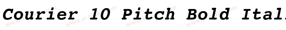 Courier 10 Pitch Bold Italic BT字体转换